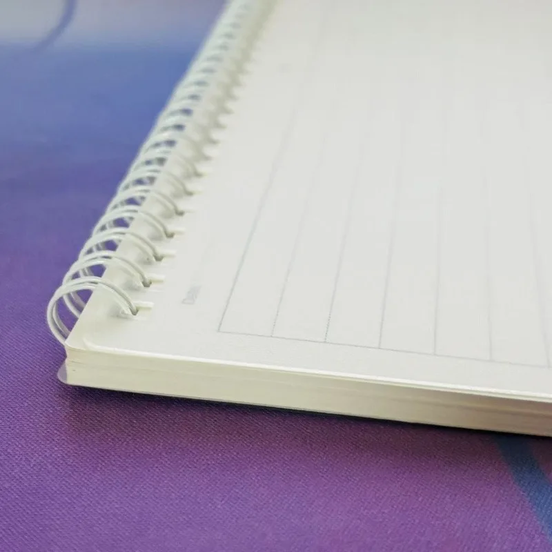 Quaderno a spirale B5 con copertina a ribalta, carta a righe spessa, copertina opaca e divisori per pagine – Ideale per appunti universitari e preparazione esami - immagine 4