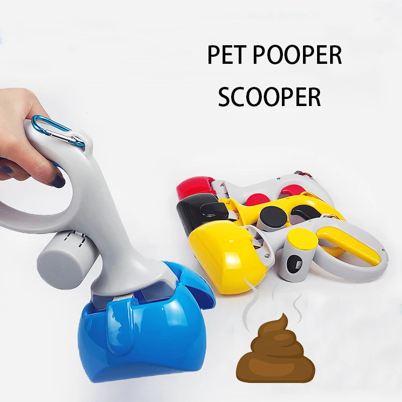 Pet Pooper Scooper with 1 Roll Bags Poop Shovel Outdoor