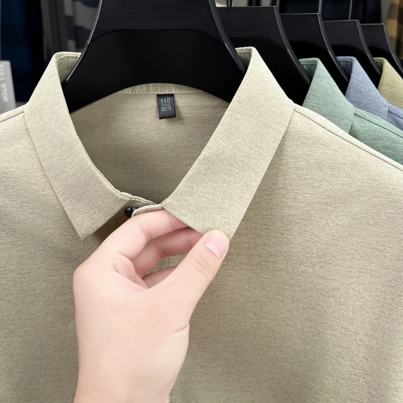 High-End Man Long-Sleeved Shirt Lapel Single-Breasted Bear Embroidery Spring New Shirt Fashion Versatile Leisure Men's Clothing