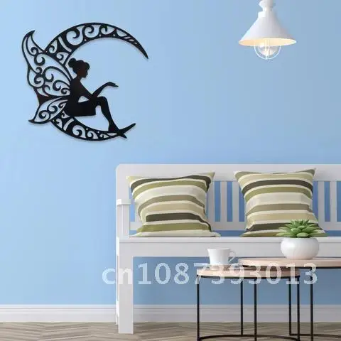 

Silhouette Fairy Wall Art Iron Plating Flower Romantic Exquisite Fairy Wall Ornament Hanging Branch Decor Fairy Silhouette