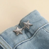 1 Pair Lovely Star Shape Trousers Waist Buckles Adjustable Metal Waist Tightener Snap Button Adjuster Pants Pin Clips 2