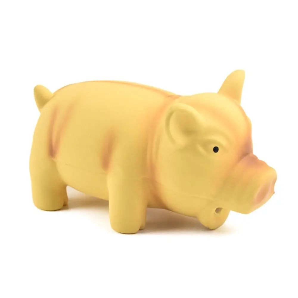 

Chew Training Interactive Teeth Cleaning Bite Latex Pet Chew Toys Squeak Rubber Sound Pig Dog Chew Toys