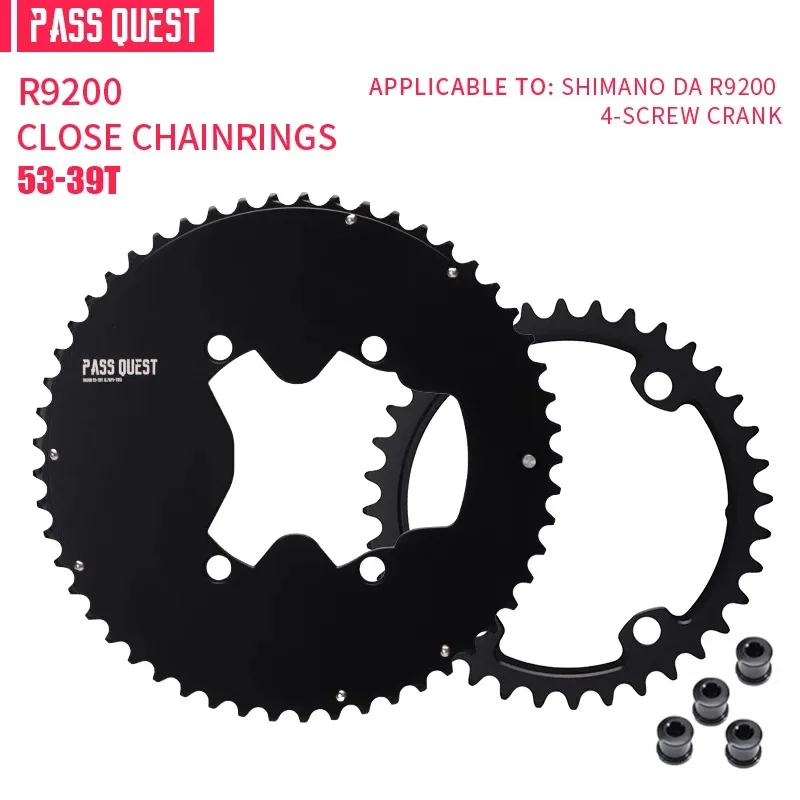 PASS QUEST 110BCD 2x Chainring Fully Enclosed AERO Sprocket 48-35T