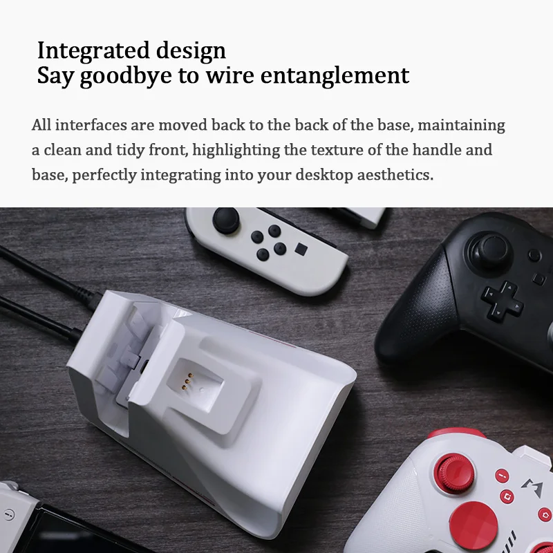 TV 모드 4K HDMI 출력 및 100W PD3.0 충전 게임 액세서리가 포함된 Switch Pro 컨트롤러용 MOBAPAD 충전 도크