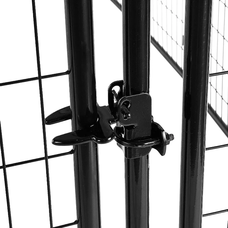 Welded Rectangular Outdoor Secure Wire Crate Kennel for Cat Dog Large Black 102 x 48 x 72 Inches Large outdoor wire kennel