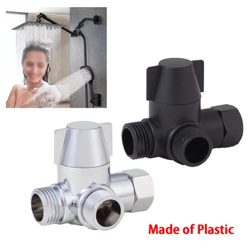 วาล์วแยกน้ำฝักบัวแบบ 3 ทาง G1/2 พร้อมตัวแปลงรูปตัว T ทำจากพลาสติก สำหรับสายฝักบัว ตัวแยกก๊อกน้ำ แบบ 3 โหมด อุปกรณ์เสริมในบ้าน 1
