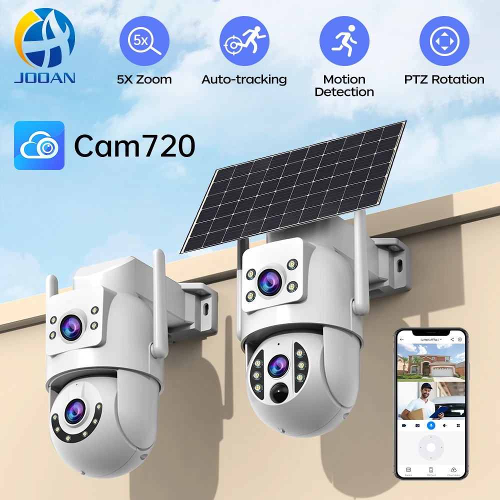 Jooan 4K 5G Wireless Ip Camera Outdoor Dual Screen 5X Digital Zoom CCTV Video Surveillance Camera Autora Auto Tracking Home CAM 1
