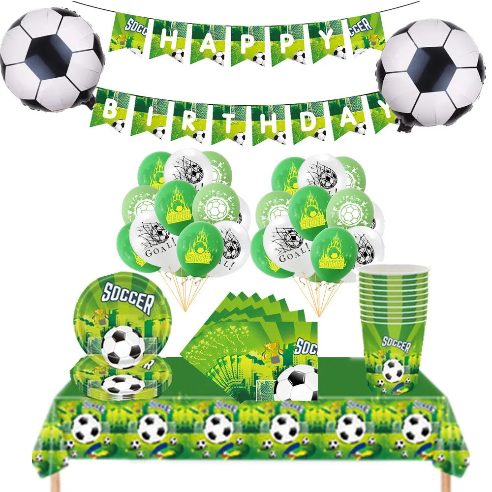 

Soccer Ball Football Themed Birthday Party Favors Disposable Tableware Cup Plate Gift Toys For Kids Birthday Party Decor Pinata