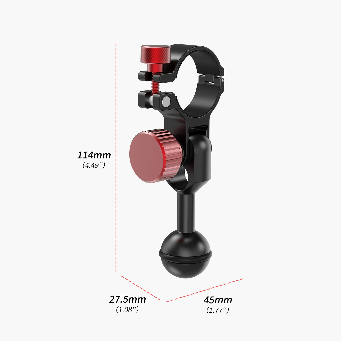 25mm Kugelkopf YS Adapter Taschenlampe Klemme Verlängerung Magic Arm Taschenlampe Feste Clip Licht Halterung Tauchen Griff Tablett Licht halter – Detail 8