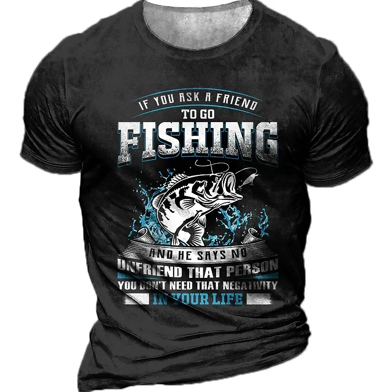 

Summer Newest Outdoor Fishing Shirt 3d Printed Fishing T-shirt For Men Short Sleeve Casual Fish Tops Tees