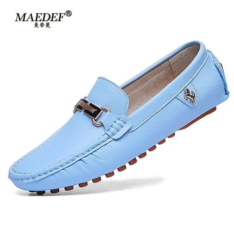 

MAEDEF Men Loafers Light Leather Casual Shoes 2024 Autumn Male Outdoor Walking Shoes Comfortable Mens Sneakers Soft Loafers Men