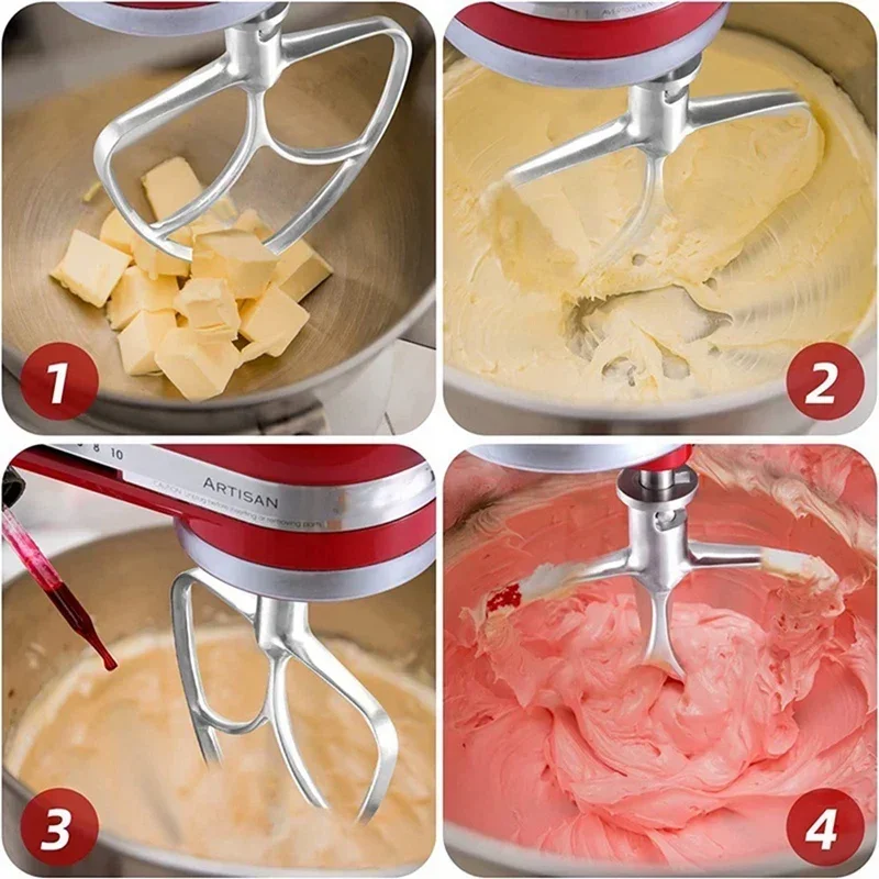 Mixer Aid Attachment Parts Accessories for Kitchenaid 5 Quart Stand Mixer K5WW Wire Whip& 5K7SDH Dough Hook&Mixer Aid Paddle Electric Milk Frother,Hand Immersion Blender,Electric Whisk,Hand Blender,Food Blender,Electric Egg Beater