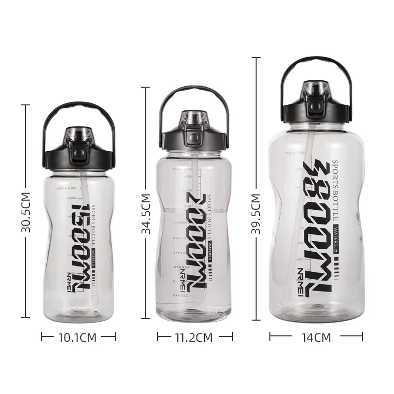 3.8L/2L/1.5L Gym Sports Bottles Water Cup Pc Material with