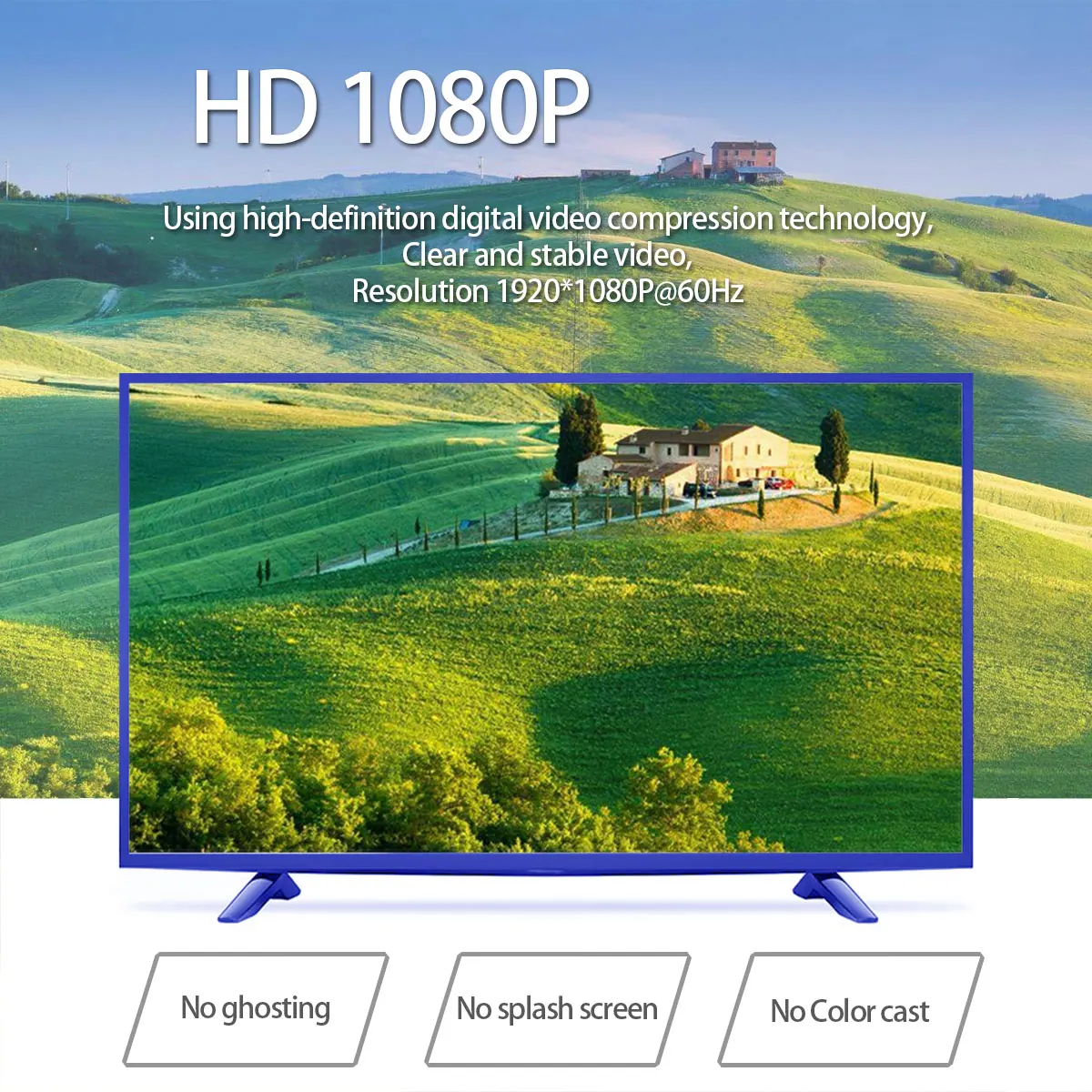 DVI 분배기 지지대 HD DVl 신호, 1 입력 2 출력 LED 디스플레이 제어 시스템, 대형 스크린 접합 멀티 스크린 디스플레이
