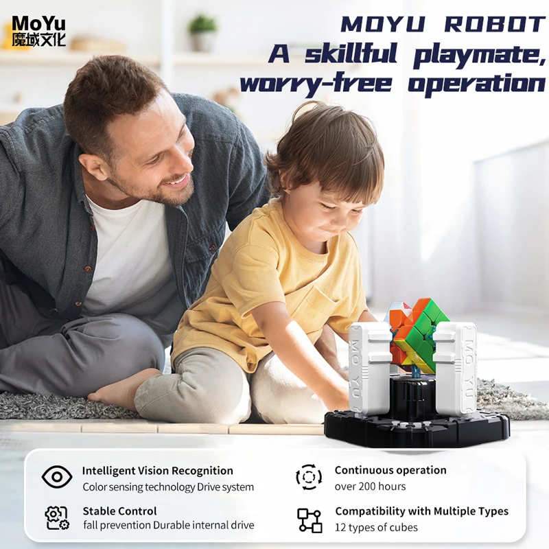 MOYU Smart Magic Cube Restoration Robot Intelligent Vision Recognition One Button Scramble Machine Speedcube Solve Looping Cubo 6