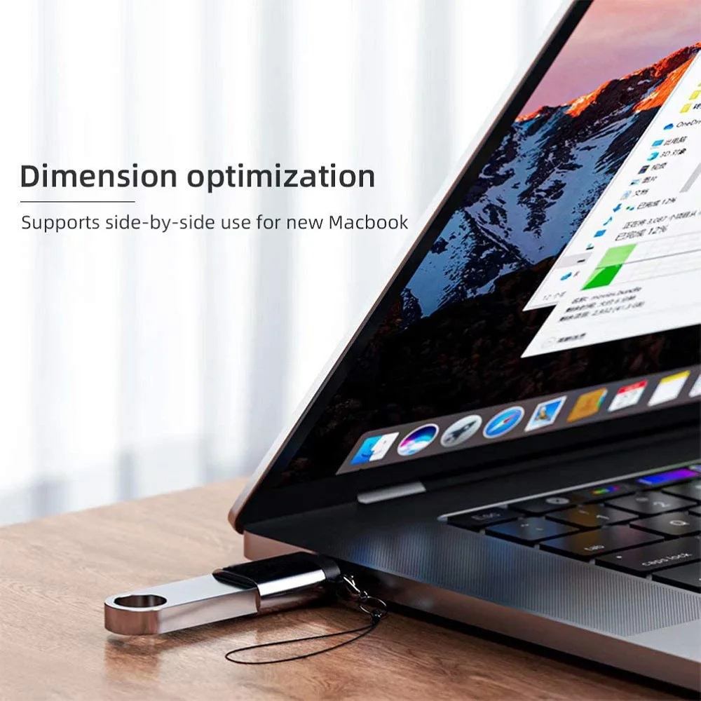 USB To Type C Adapter 2PCS USB 3.0 To Type C OTG Charger Adapter Connector Type-C to USB Male To Type-c Adapt Converter For PC MacBook Car ipad