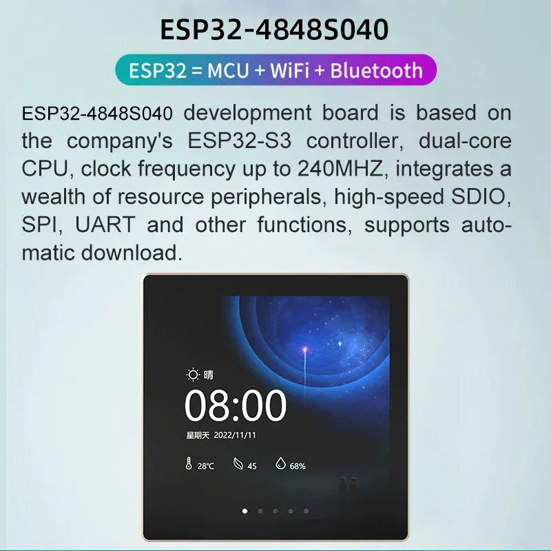Arduino Placa de Desenvolvimento Lvgl Wi-fi Bluetooth 86 Box 4.0 Smart Display Tela de Toque Capacitiva Lcd com Demo Esp32-s3 - Imagem 4
