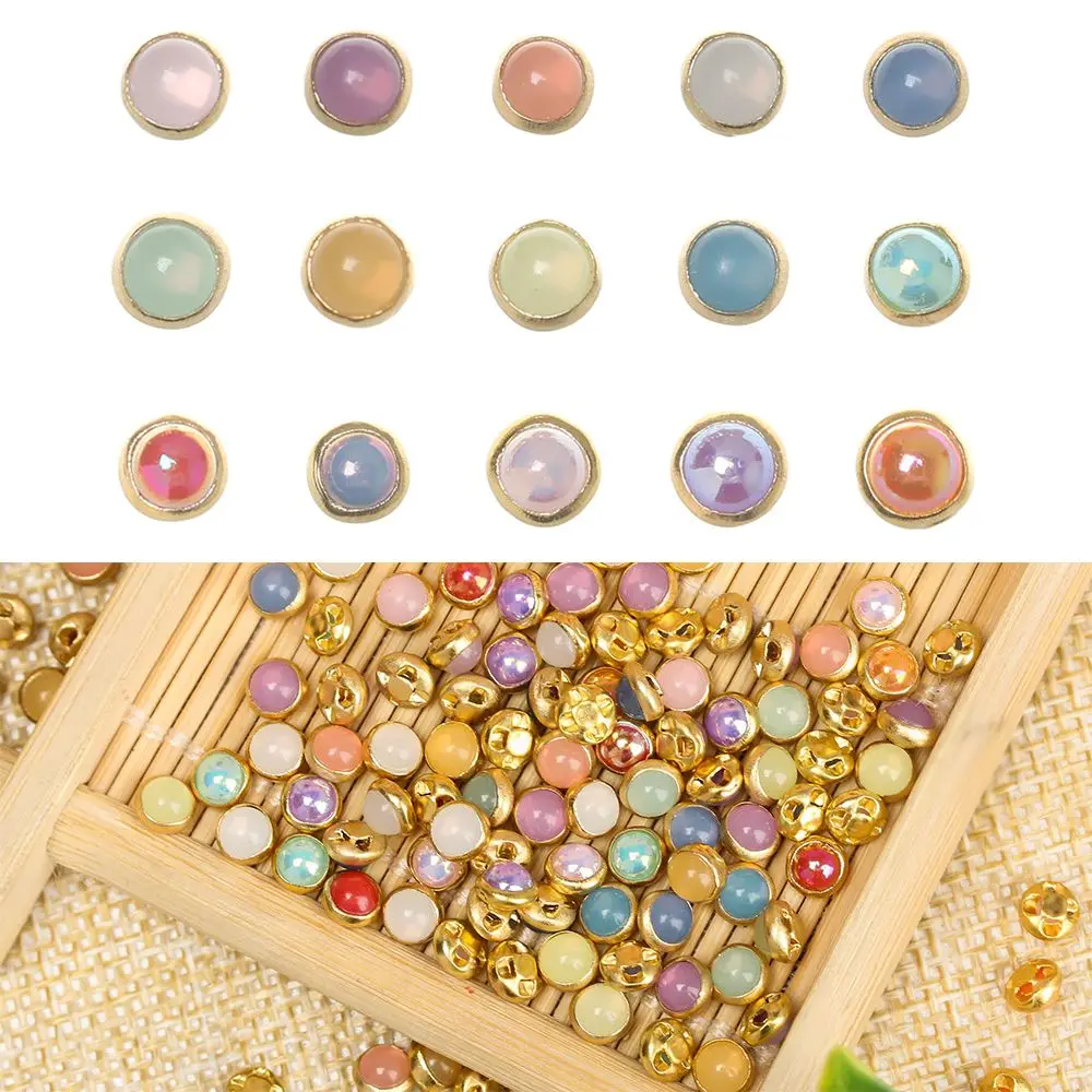 20/40 Pcs 4mm Mini Doll Buttons Ultra-small Pearl Buckle Belt Buckle Doll Shoes Buckle DIY Doll Clothing Buckles Accessories