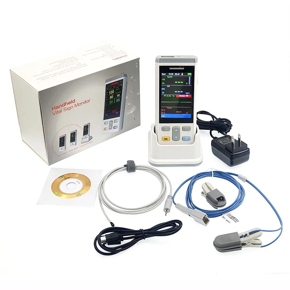 Handheld Veterinary Patient Monitor for Cats Dogs Measures SpO2 TEMP PR Medical