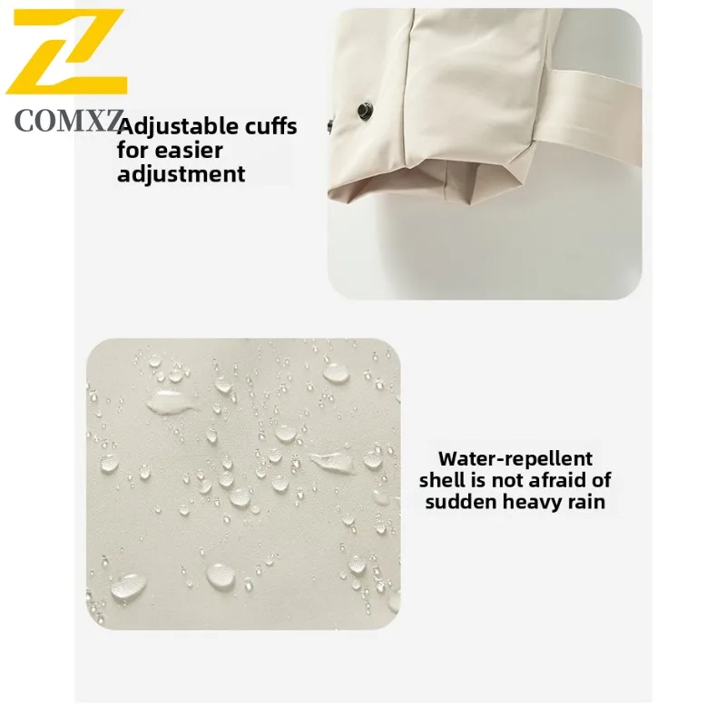 COMXZ Outdoor Skiing Jacket for Men Luxury Thickened Windproof Warm Parka Simple Hooded Design Cold Resistant Winter Clothing