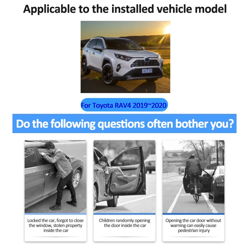 Фото Аксессуары для Toyota RAV4 RAV 4 XA50 2019 2020 2021 2022 2023, Автомобильный Автоматический стеклоподъемник, блокировка OBD, настройка модификации устройства №2