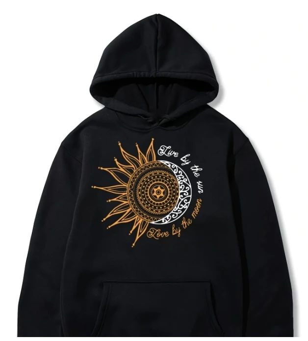 Sportliches Mode-Sweatshirt mit Sun Moon God-Aufdruck, modischer, vielseitiger, bequemer und lässiger Pullover für Herren mit langen Ärmeln_voghion.com
