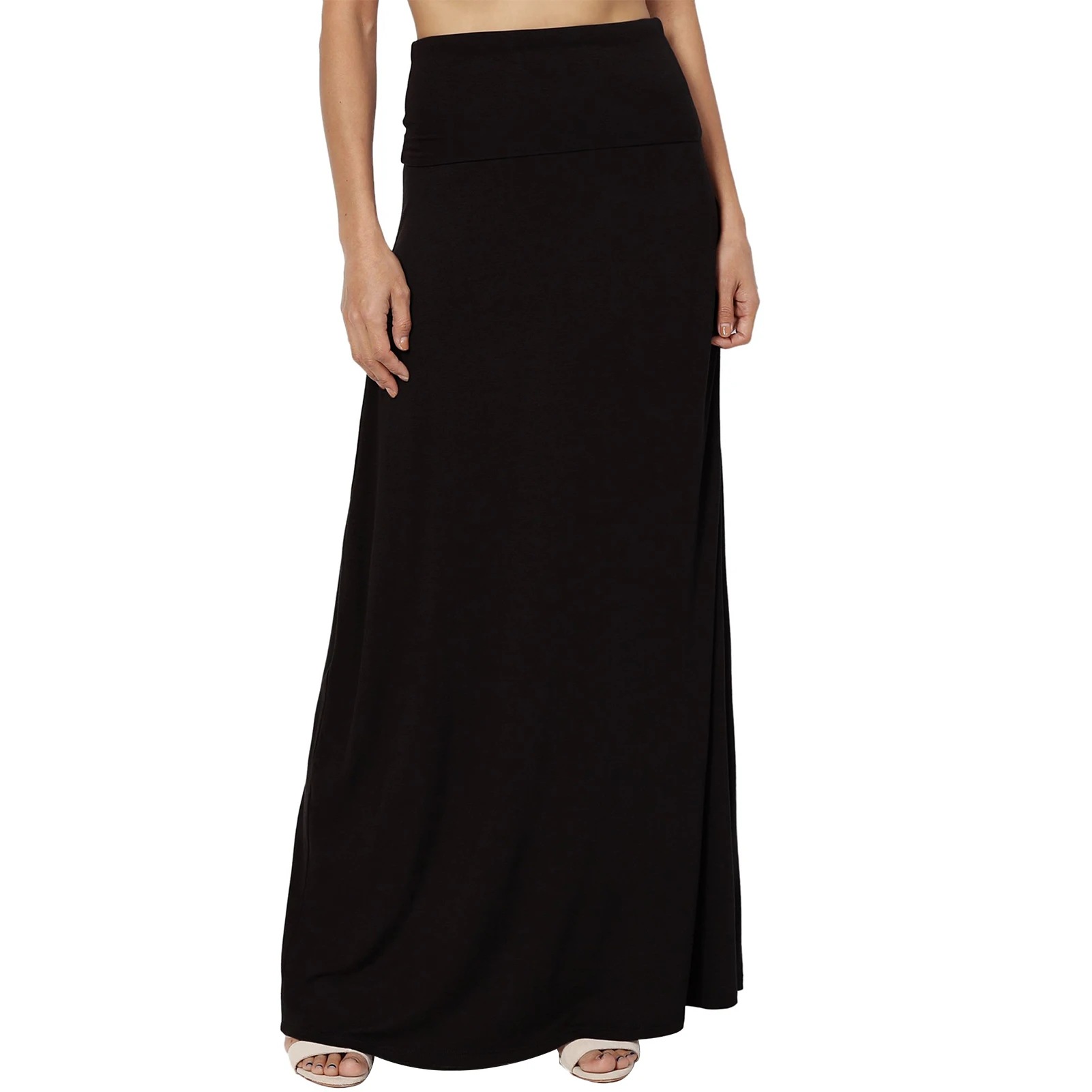 

High Waist Summer Maxi Skirt Fishtail Shape Daily Soft Sexy Solid Pull On Bodycon Vacation For Women Fashion Stretch