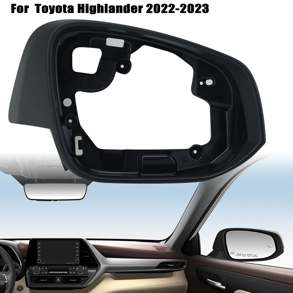 

Door Wing Mirrors cover For Toyota Highlander 2022 2023 side Holder Rearview Mirror Trim Ring Housing Frame Car Accessories