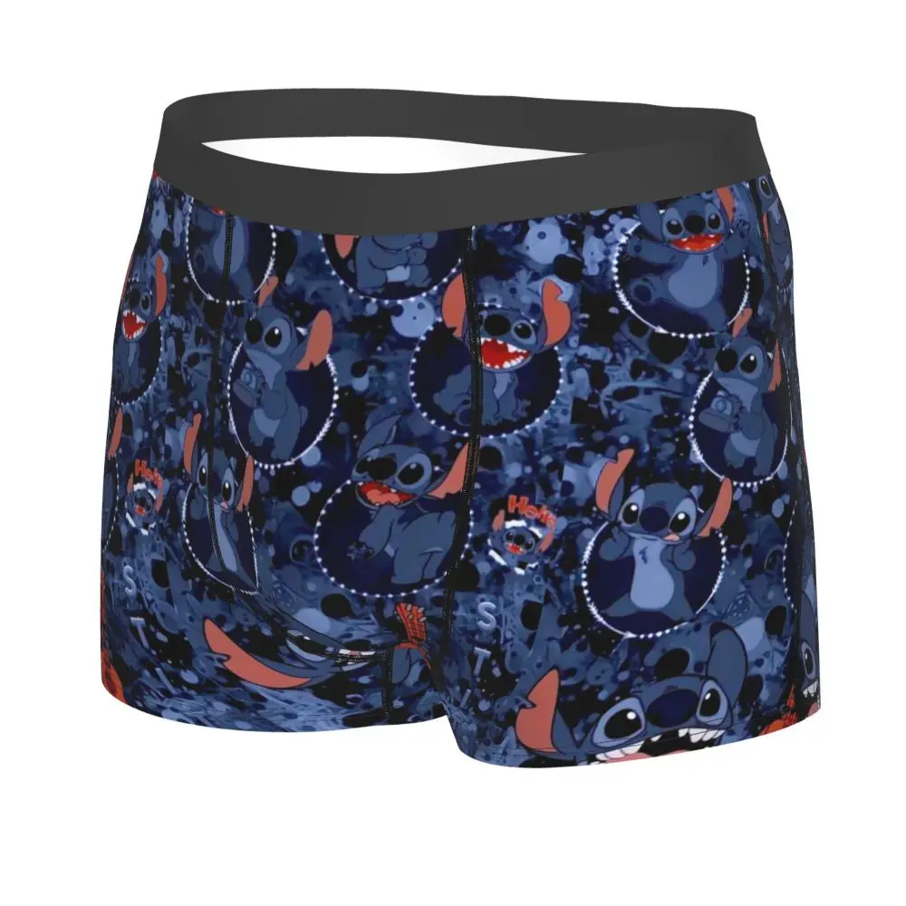 Custom Stitch Lion Cute Boxers Shorts Men's Disney Movie Briefs Underwear Fashion Underpants