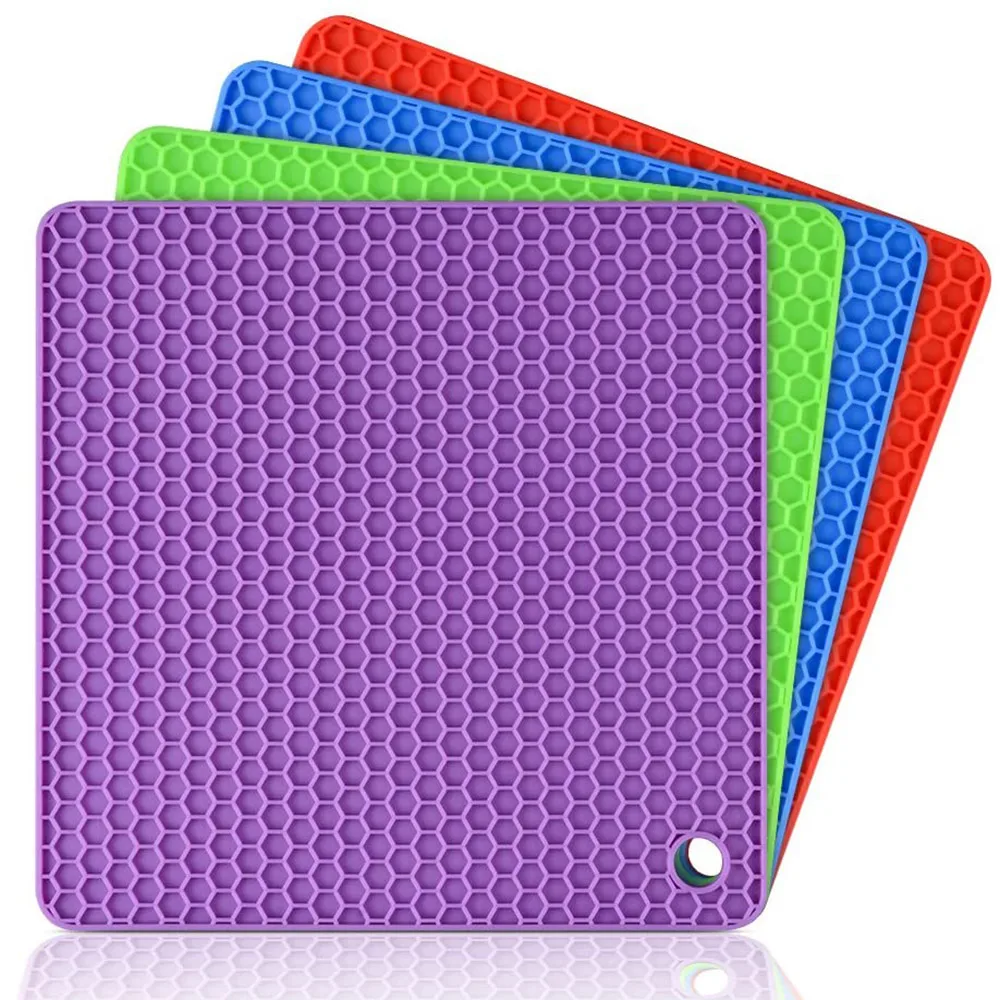 Modilan Arc-en-ciel Tapis En Silicone Tapis De Pot Tapis Thermique Tapis De Table Résistant à La Chaleur Haute Température Tapis De Tasse épaissi Pour éviter Les Brûlures