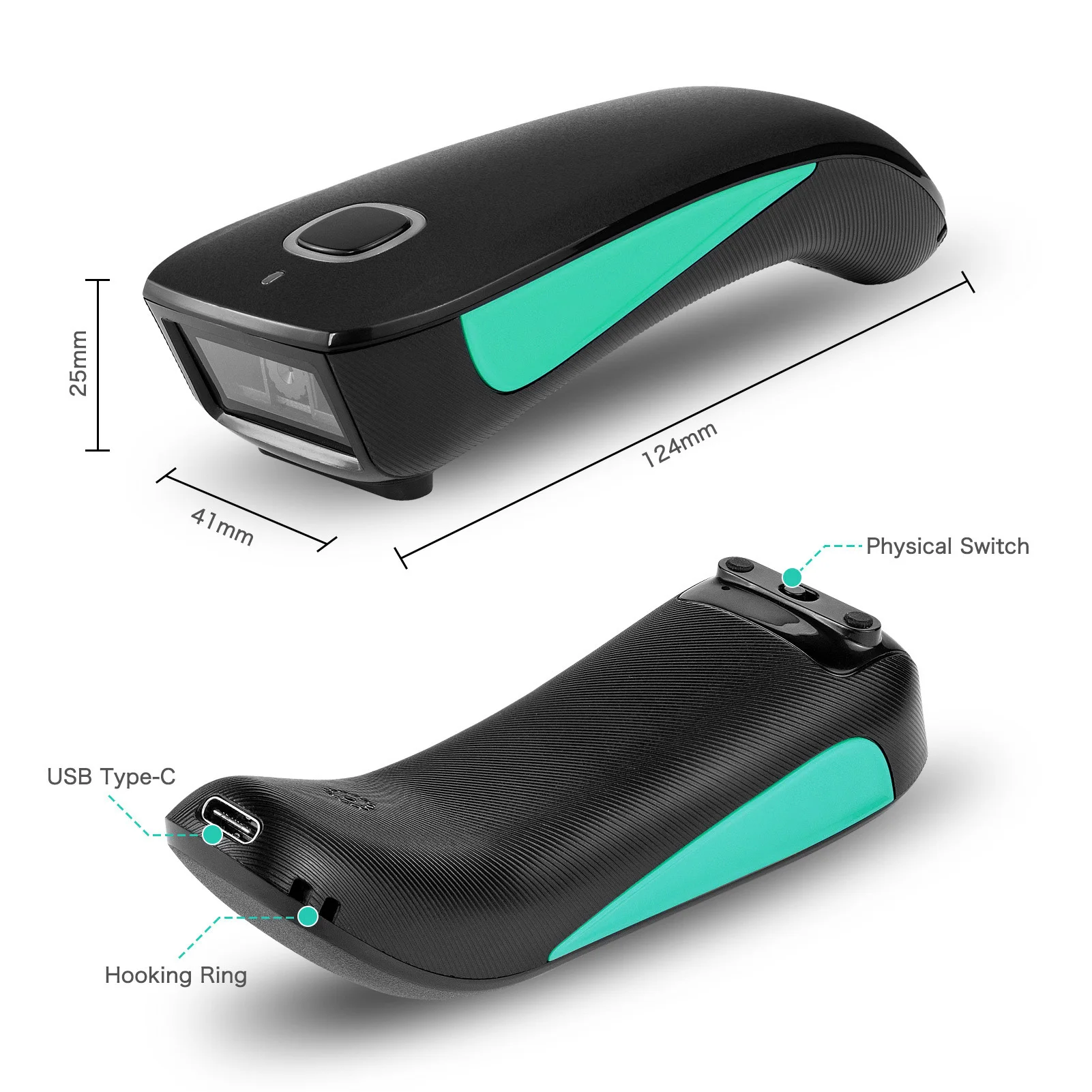 2.4G 3 in 1 Small Bar Reader C740 Wireless Barcode Scanner1D Barcode Scanner Wireless CCD Mini Handheld Barcode Scanner