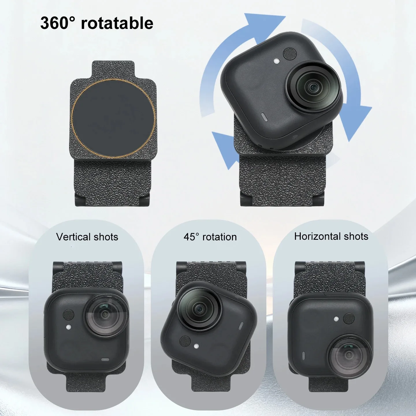 Insta360 GO 울트라 카메라 데스크 홀더용 자기식 백플레이트 마운트 브래킷 수평 수직 다각도 사진 액세서리