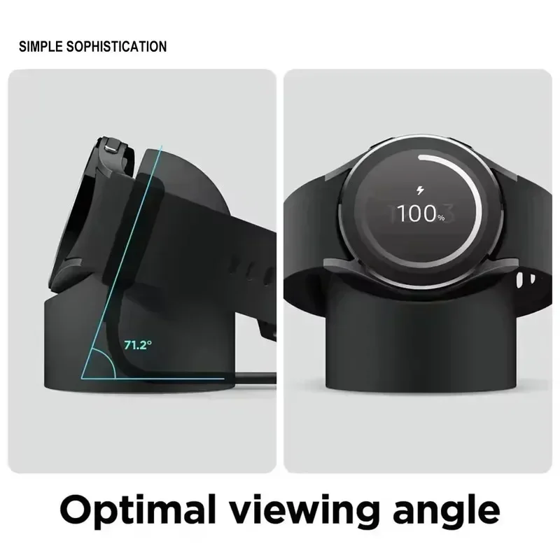 삼성 갤럭시 워치 8/7/6/5/4 40mm 44mm용 실리콘 충전 스탠드 워치 8 울트라 47mm 6/4 클래식 아마기용 3개 수납 시트
