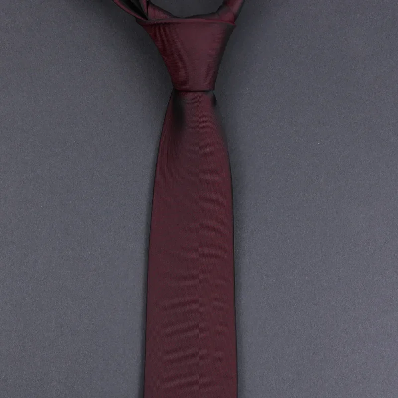 Corbatas de boda granate, diseño con cremallera, No requiere