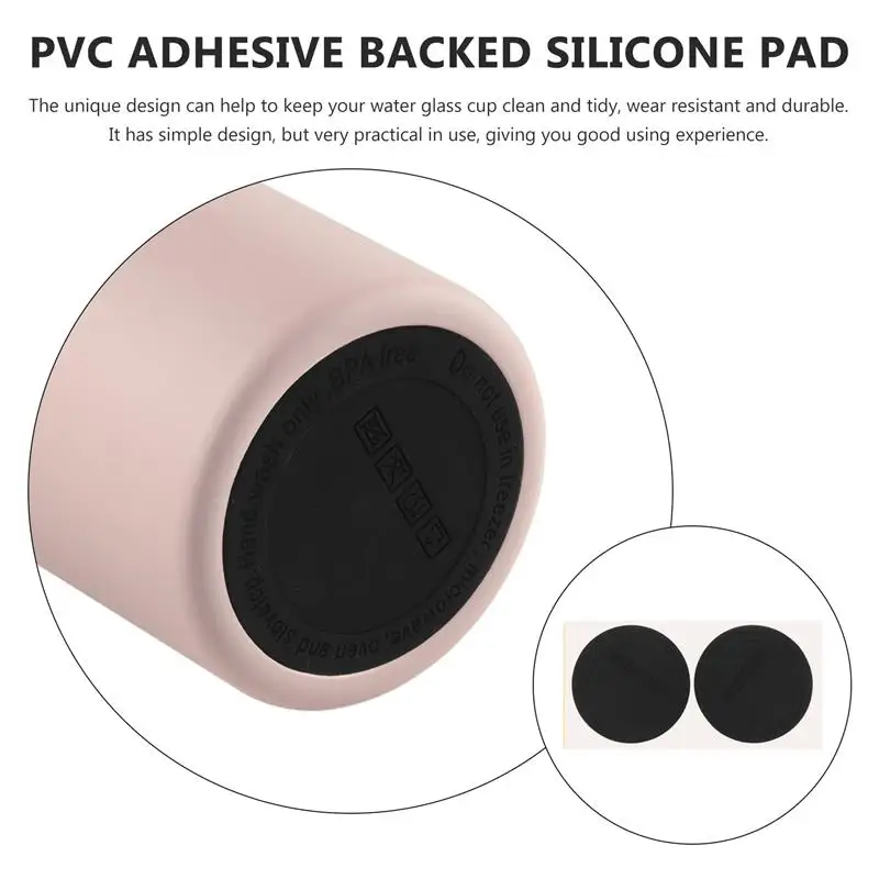 Bottom Tumblers Silicone Rubber Tumbler Pad 20pcs Cup Bottoms Skinny Mat Adhesive Water Anti Bottle Jar Jars Sublimation tumbler pads