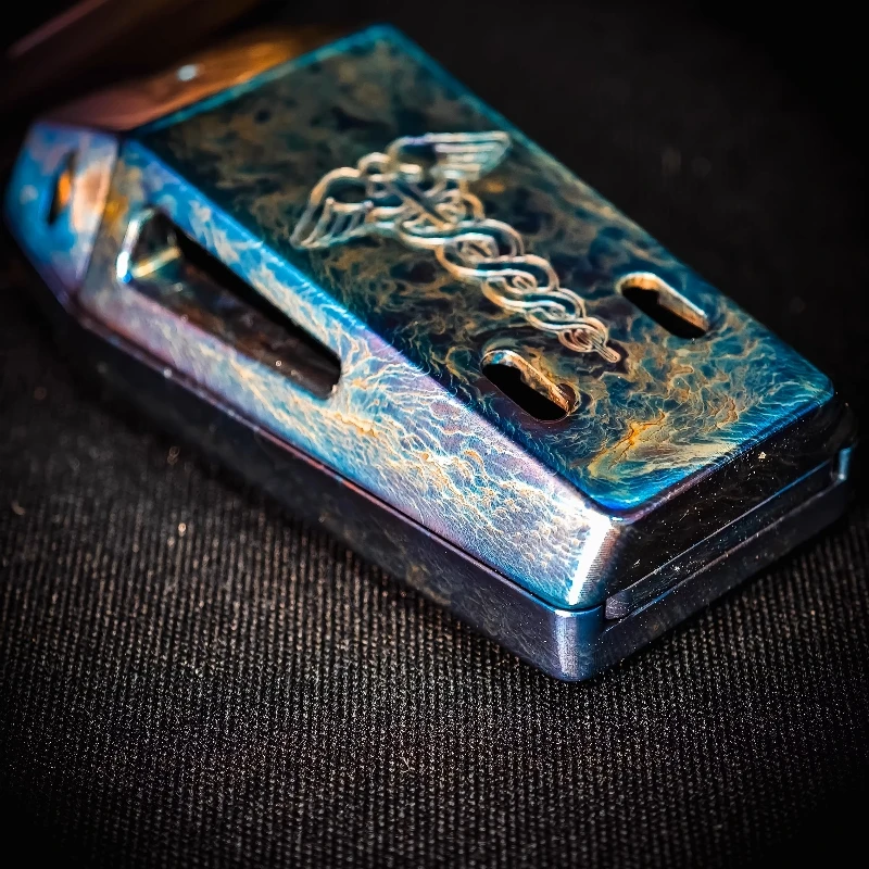 ZaoDong EDC 티타늄 합금 기계식 리바운드 피젯 푸시 카드 햅틱 슬라이더 다중 사운드 효과 감압 손가락 장난감