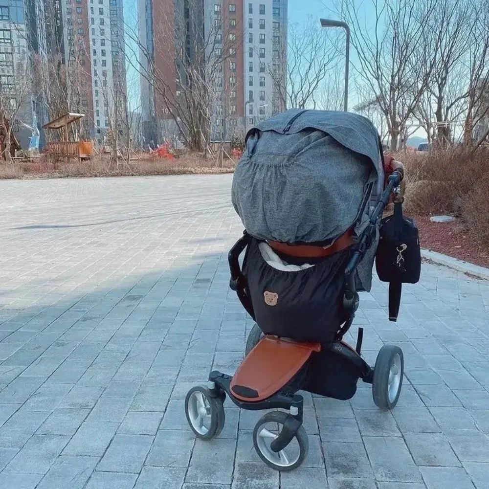 Reusable Fabric Baby Diaper Bag Outdoor Stroller Hanging Storage
