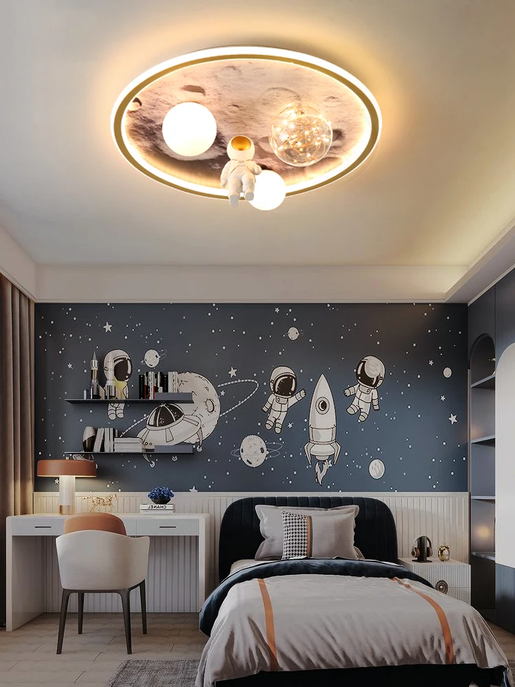 Moon Lamps For Bedroom 3D Astronaut Moon Ceiling Light LED - Main Image