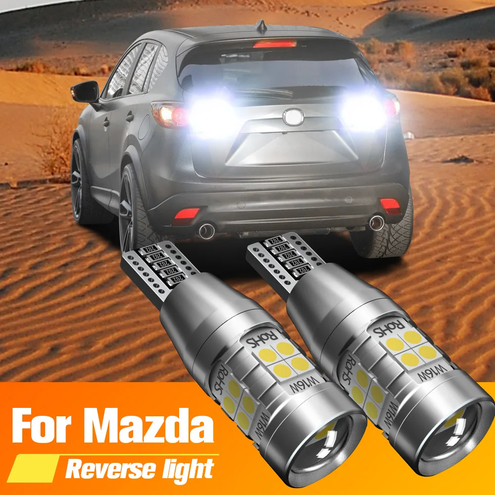 

2pcs LED Backup Light Blub Reverse Lamp W16W T15 921 Canbus For Mazda 2 DE DH DL DJ 3 Saloon BM BN 5 6 GG CX-3 CX-5 CX-9 MX-5