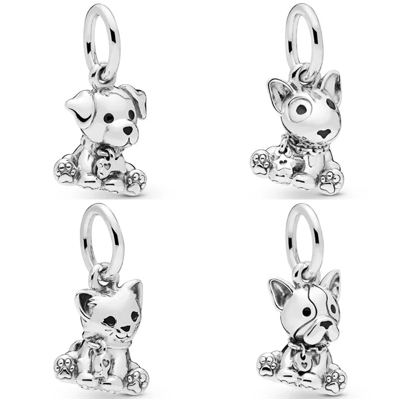 

Bull Terrier Puppy Labrador Puppy Sweet Cat French Bulldog Puppy Charms 925 Silver Beads Fit Fashion Bracelet Diy Jewelry