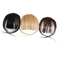 Frange à Air Invisible 100% cheveux humains, Extension de cheveux à clipser, franges avant, pièces de cheveux, accessoire de coiffure pour femmes 6