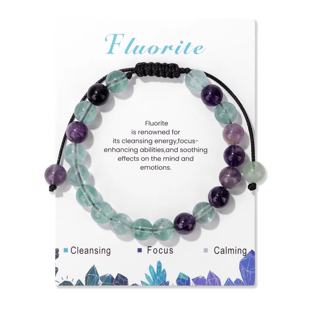 Bracciale In Pietre Naturali MYA FØRN 8mm | Unisex Con Perle Di Sodalite E Howlite | Regalo Per Coppie E Amici | Accessorio Per Meditazione - 2
