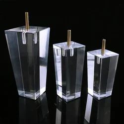 Square Transparent Sofa Legs Acrylic Furniture Leg Cabinet Dresser Wardrobe Foot Sofa Holder Modern Furniture Legs