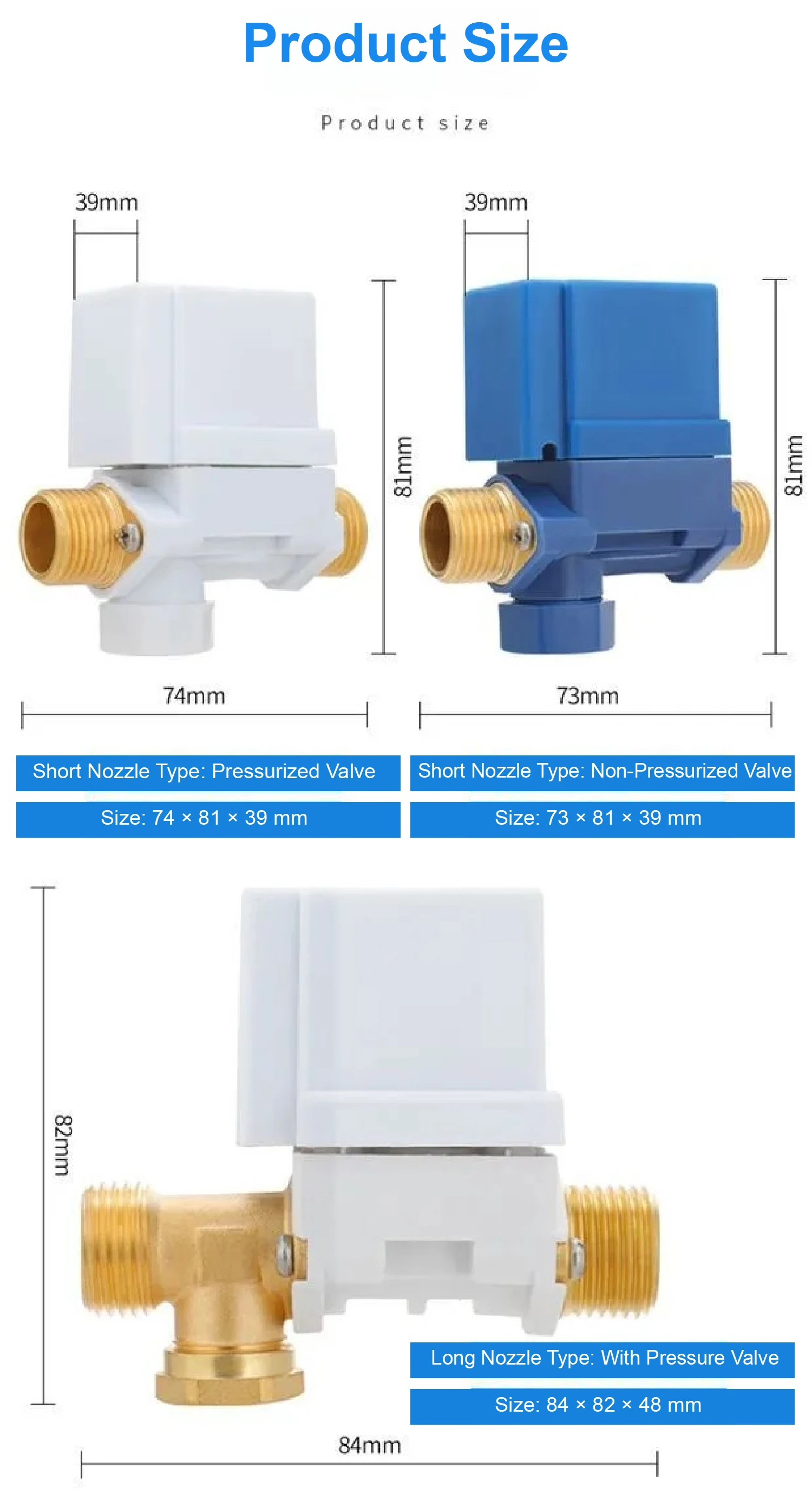 1/2" Brass Male Thread Solar Solenoid Valve DC12V AC220V Normally Closed Water I