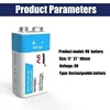 New 9V Rechargeable Battery 12800mAh 6F22 Micro USB 9v Li-ion Lithium Batteries for Multimeter Microphone Toy Remote Control KTV 2