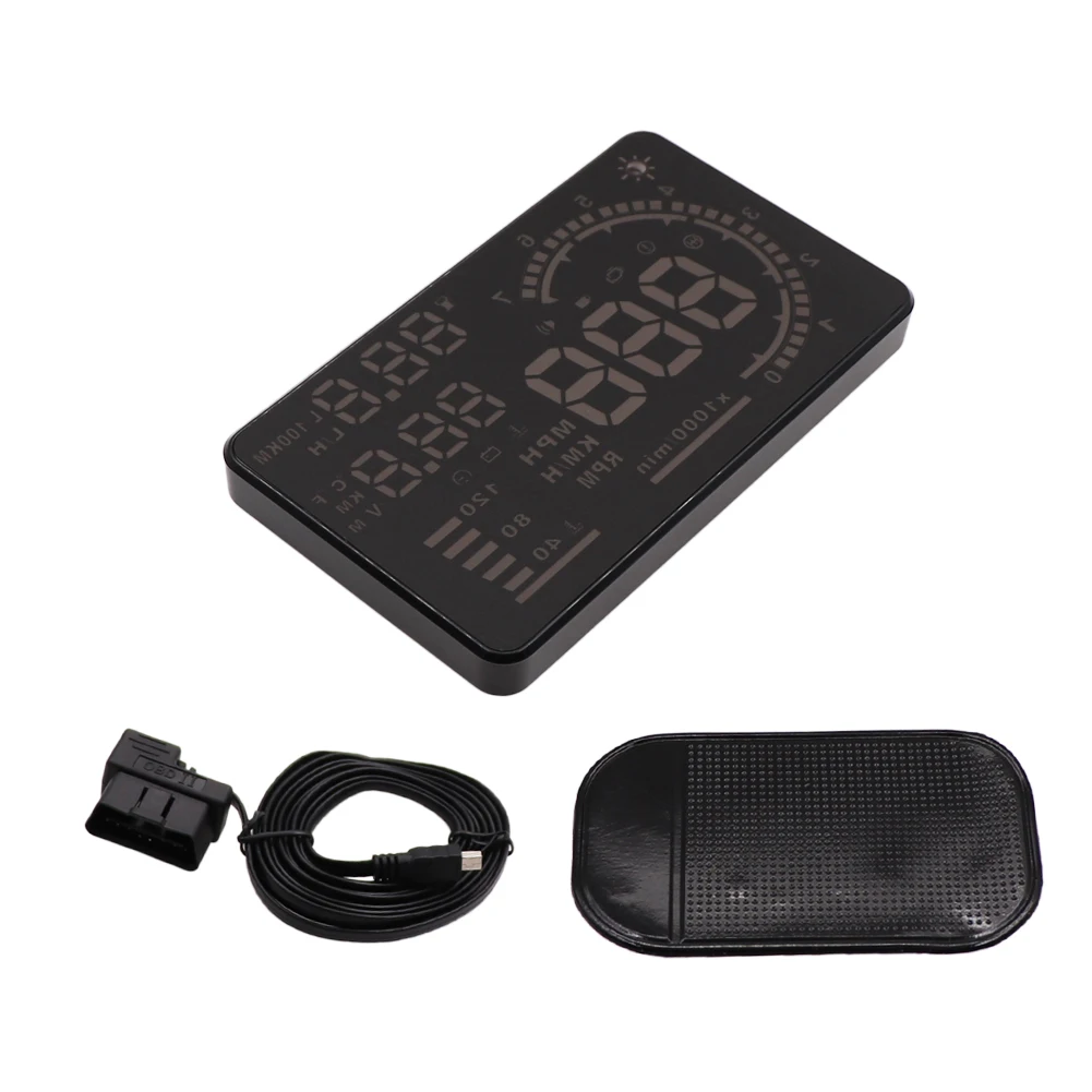 A8 HUD ÷  ũ , OBD2 ڵ , RPM MPH ӵ, 5.5 ġ