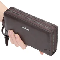 Baellerry Men's Long Purse Men Wallets Double Zipper Men Clutch Wallets Business Large Capacity High Quality Brand Male Purse 1