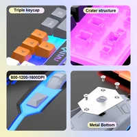 Single keyboard and keyboard mouse RAIKU T26 Three tone Luminous Keyboard Mouse Wired Mechanical Touch Gaming Mouse Keyboard Set 4