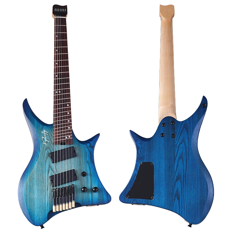 7 string headless electric guitar 30 inch solid ashwood body headless guitar maple neck headless electric guitar