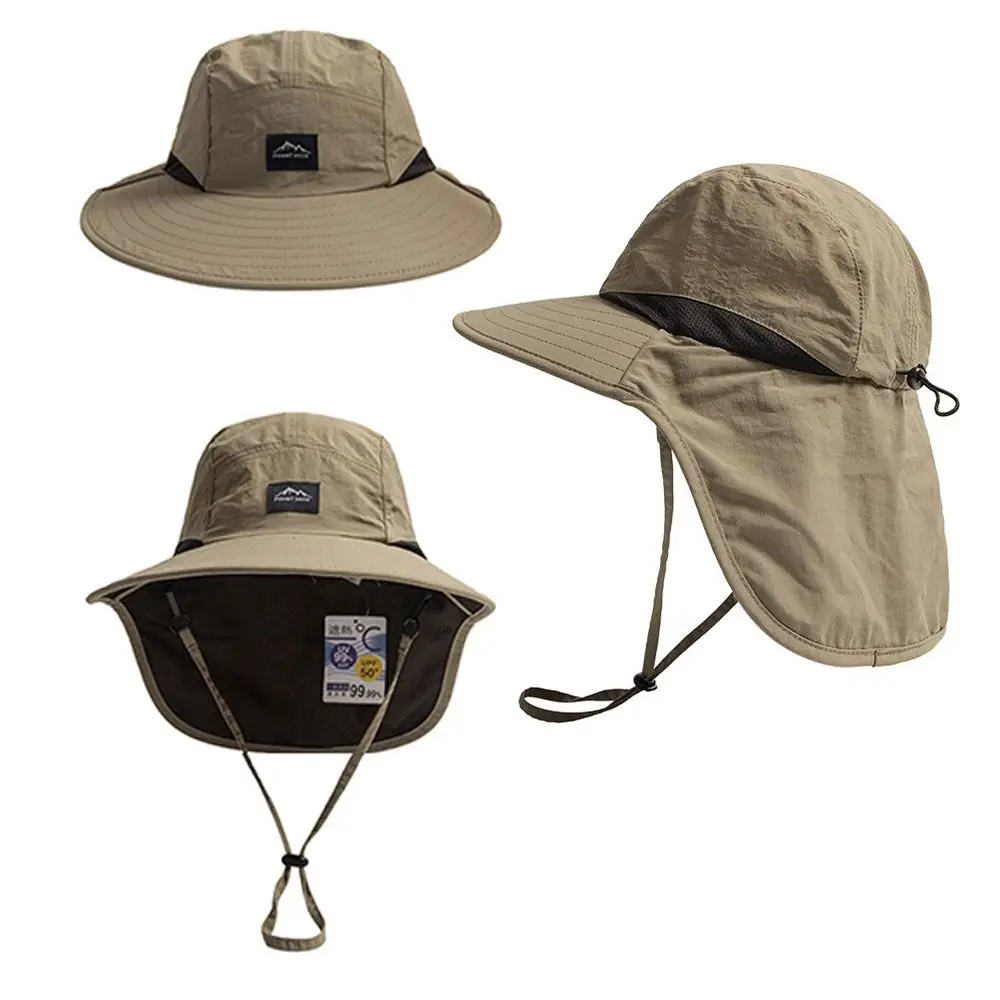 Sun Hats Wide Brim Fisherman Hat Sunscreen Quick-Drying Hiking Sun-Shade Bucket Hat Fishing Caps
